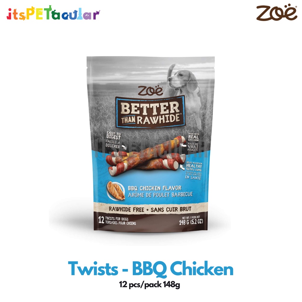 Zoe Better than Rawhide Twist Dog Treats 12 Pcs Pack (5.2 oz) Lazada PH