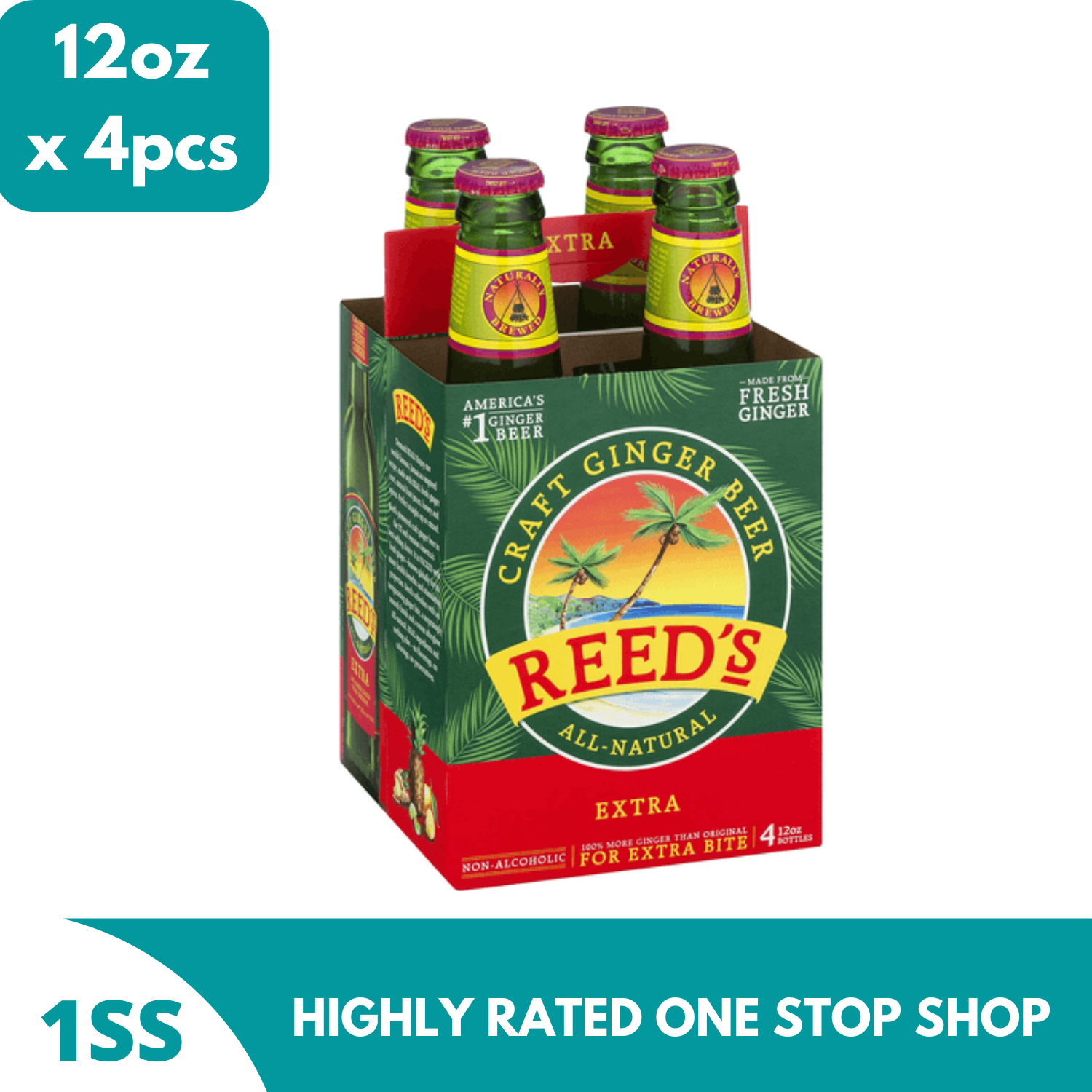 Reed's Original Ginger Beer 12oz x 4pcs Lazada PH