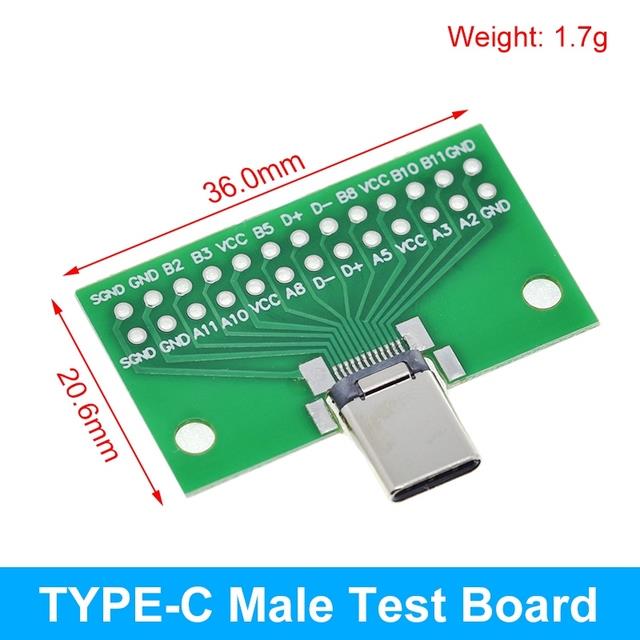 USB Male Connector / MINI MICRO USB to DIP Adapter Board 2.54mm 5pin