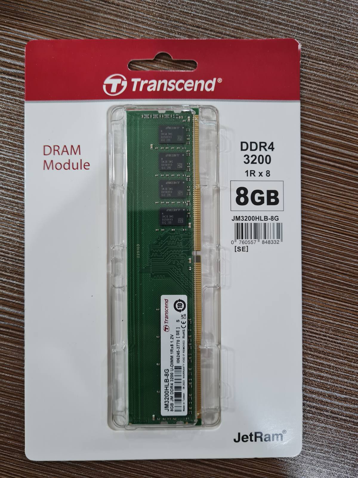 Transcend 8GB 16GB DDR4-3200 Unbuffered Long DIMM Desktop Memory