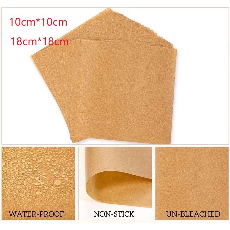 500 Pcs Unbleached Parchment Paper Baking Sheets, 4X4 Inches Non