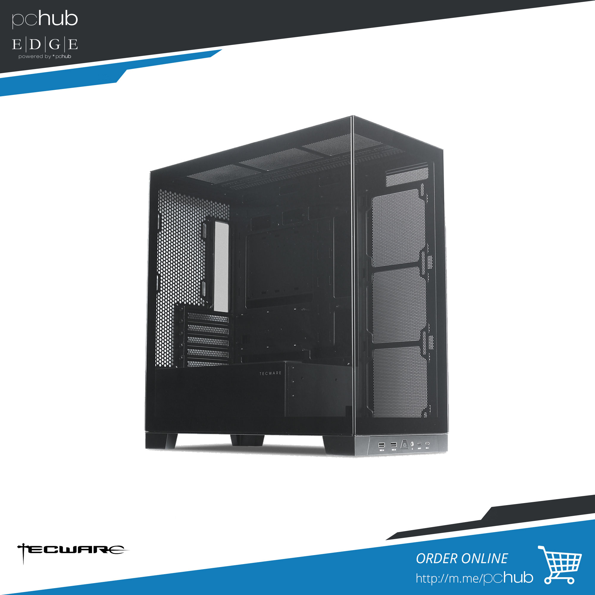 PChub | Tecware VX90M TG, black, mATX, pn: TWCA-VX90M-BK | Lazada PH