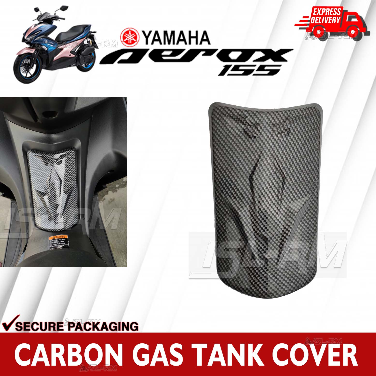 Yamaha aerox 155 V1 carbon gas tank cover / gas pad | Lazada PH