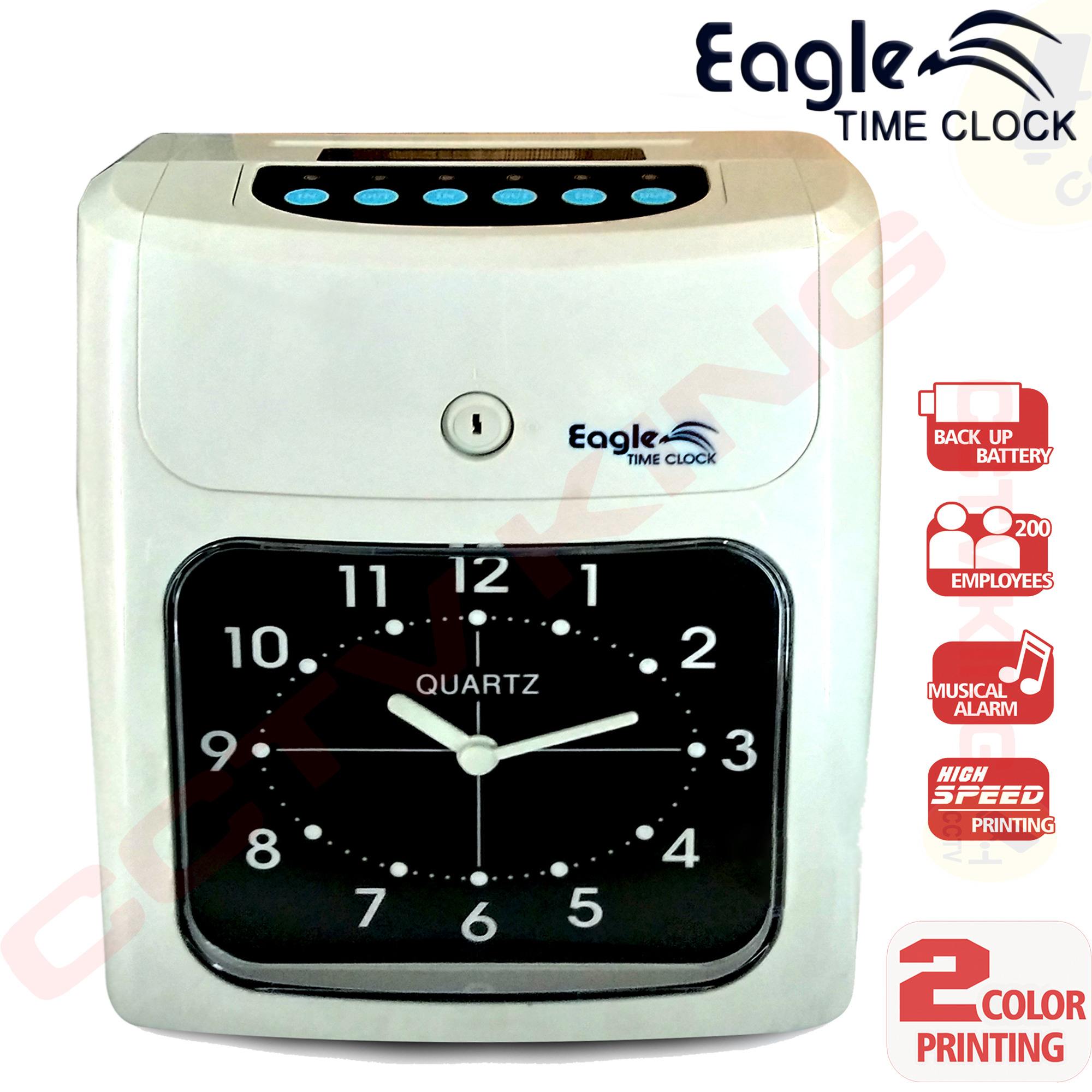 Bundy Clock Time Attendance Keeper Recorder Machine EAGLE TIME CLOCK