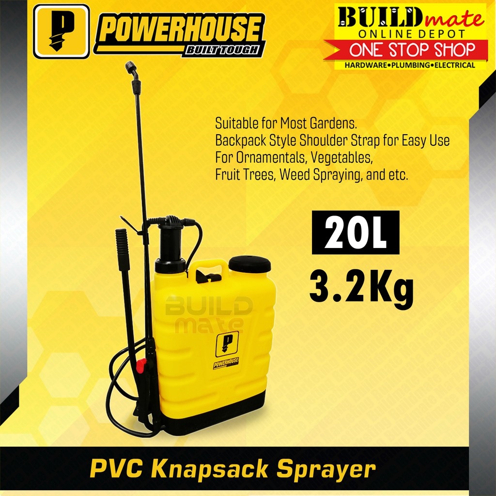 POWERHOUSE Knapsack Sprayer 20L 3.2Kg FREE YUKO GOGGLES •BUILDMATE• PHI ...