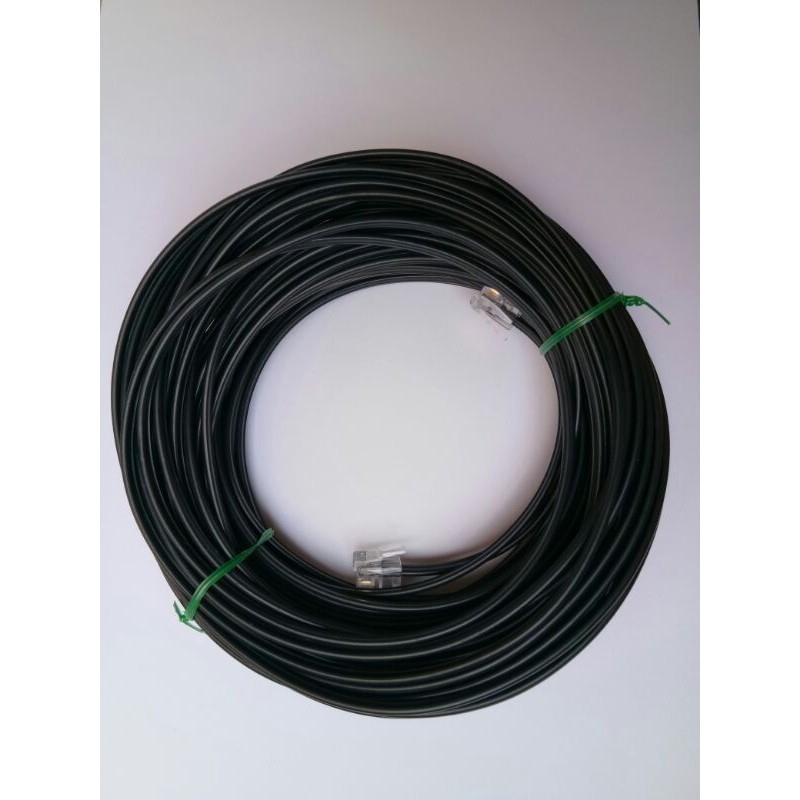 YAOD rj11 Telephone line wire(4P4C) (15 meters) black Lazada PH