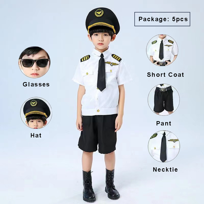 Liveme Airline Pilot Captain Costume for Kids Boys Girls Captain ...