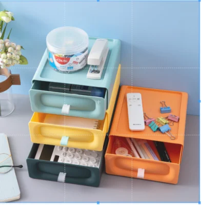 Onestop Furniture Stackable Silicone Drawer Pencil Stationary Desk Organizer Cosmetic Box Storage