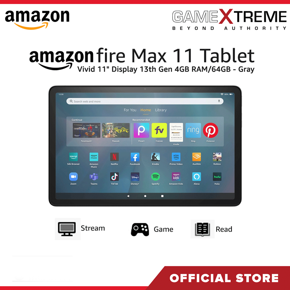 Fire Max 11 Tablet Vivid 11 Display 13th Gen 4GB RAM/64GB