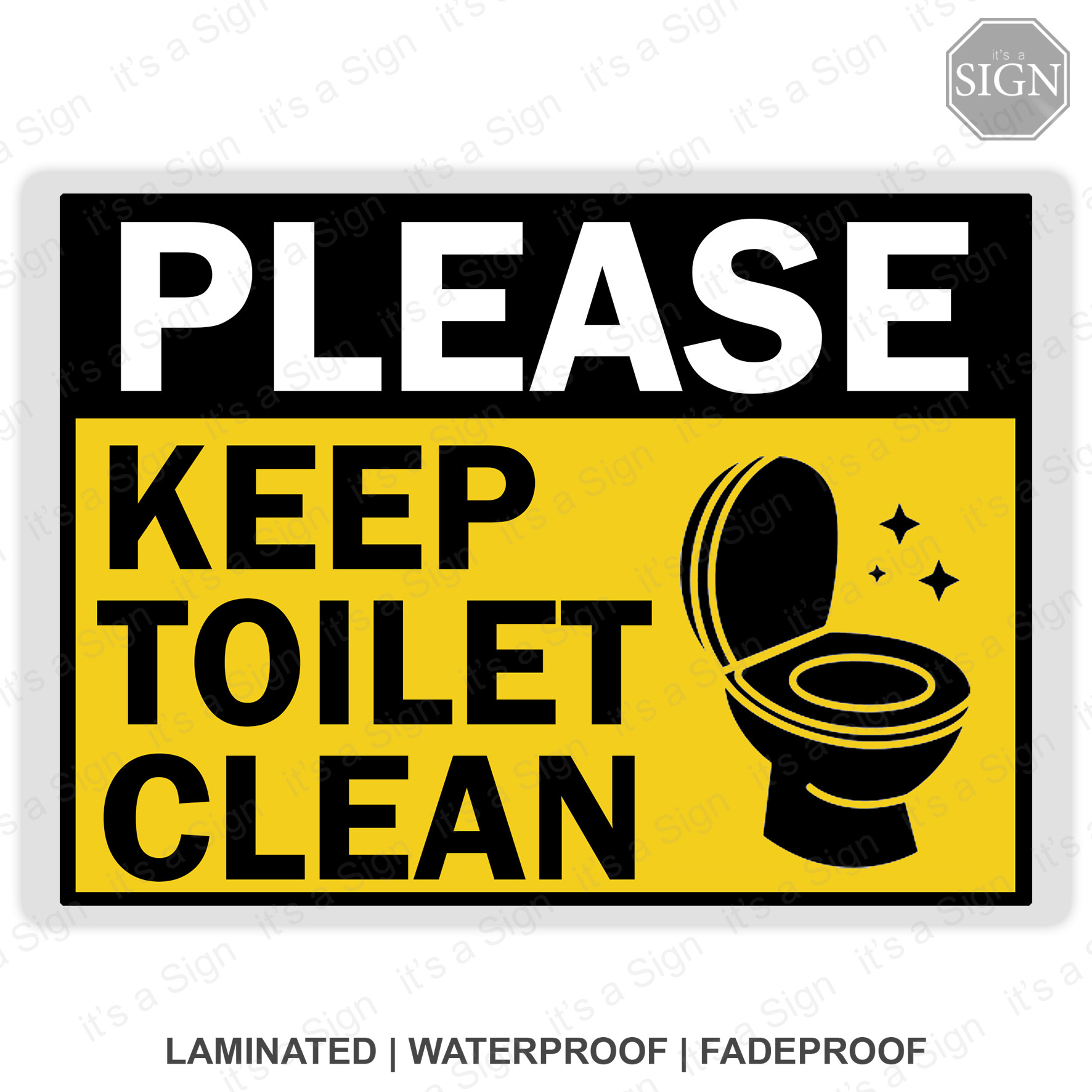 Keep Toilet Clean Sign Laminated Signage Waterproof A4 Size Lazada PH