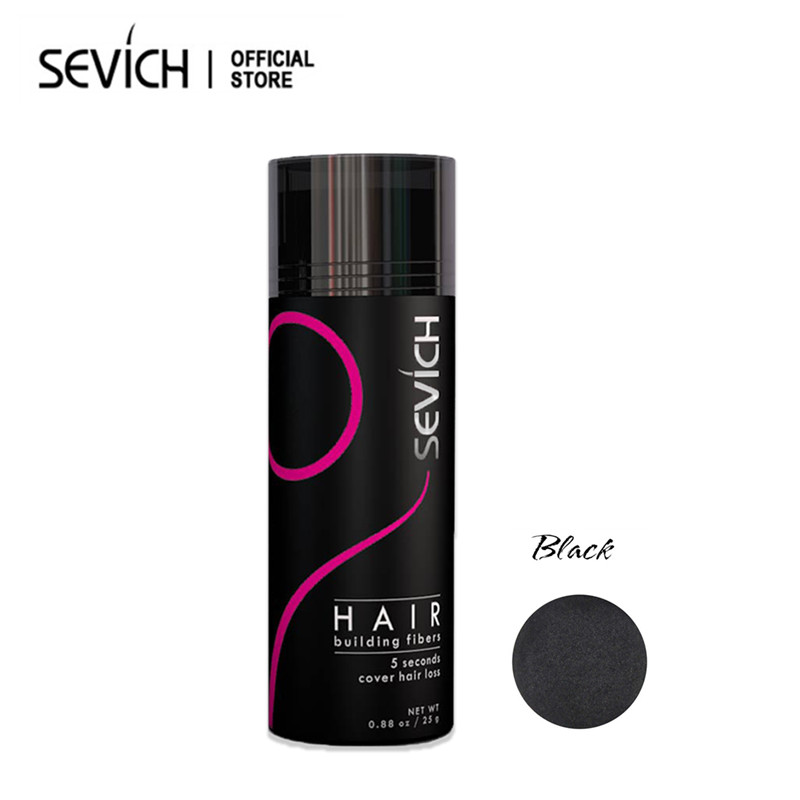 SEVICH Hair Building Fiber 4 Colors ผงไฟเบอร์สีดำ ปิดผมบาง หัวล้าน ผม