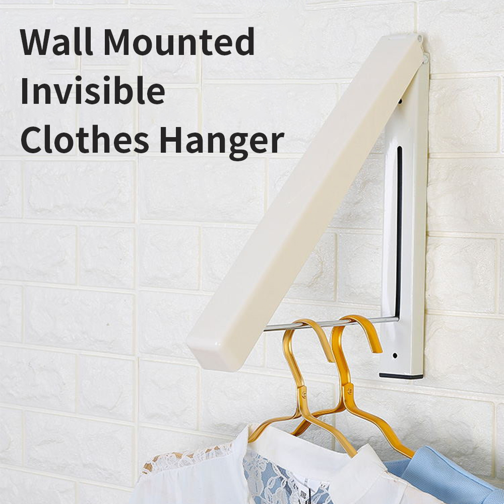 Stainless Steel Wall Hanger Retractable Indoor Clothes Hanger