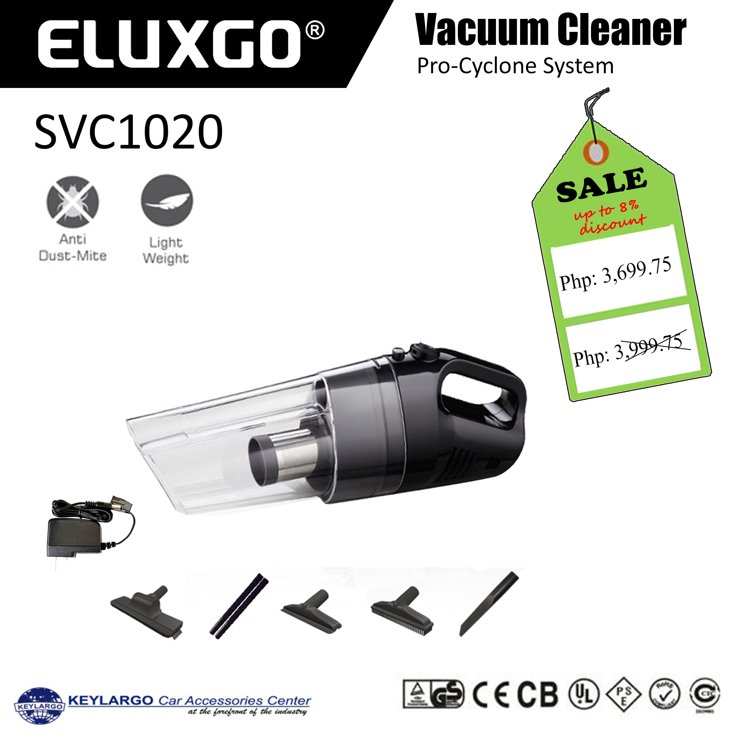 ELUXGO Vacuum Cleaner Pro-Cyclone 