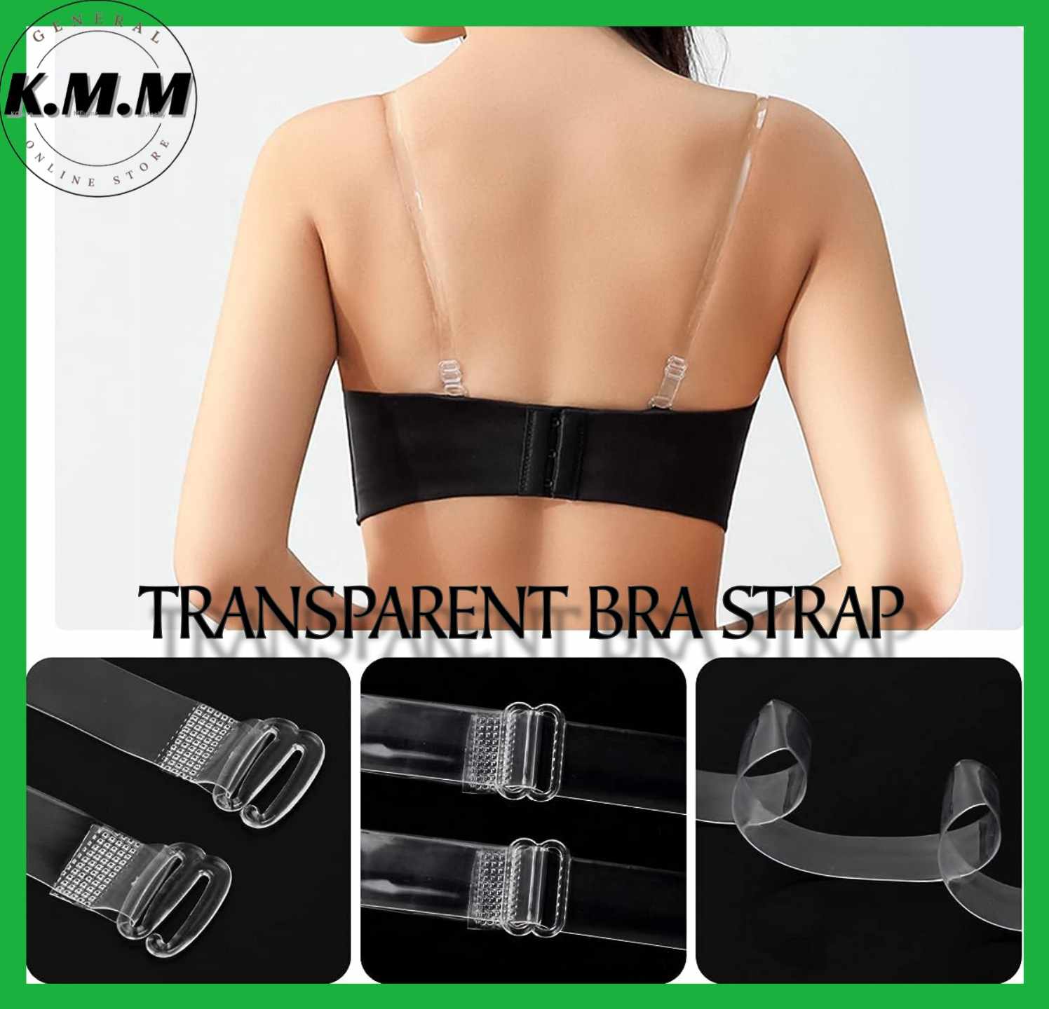 KMM 1pair clear womens bra transparent bra strap