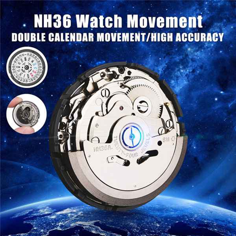Automatic Watch Movement Men's Parts Mechanical Watch Movement NH36 Movement Watch Replace Accessory