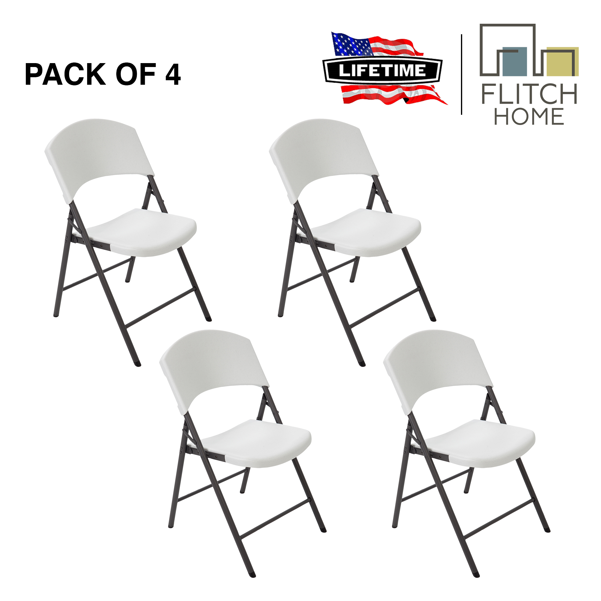 Lifetime Folding Chair Pack of 4 White Lazada PH