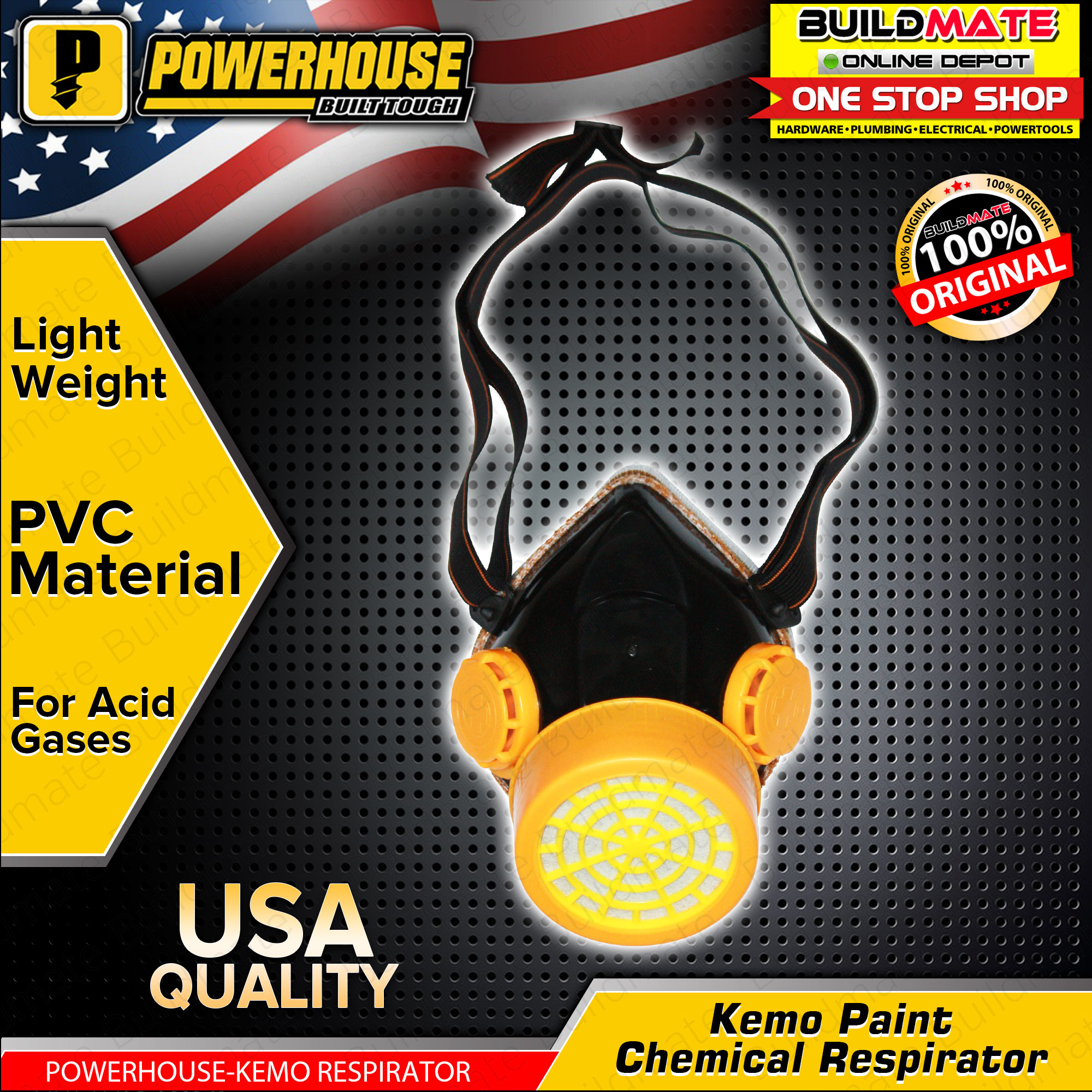 POWERHOUSE KEMO Paint Chemical Respirator Protective Mask Dust Chemical