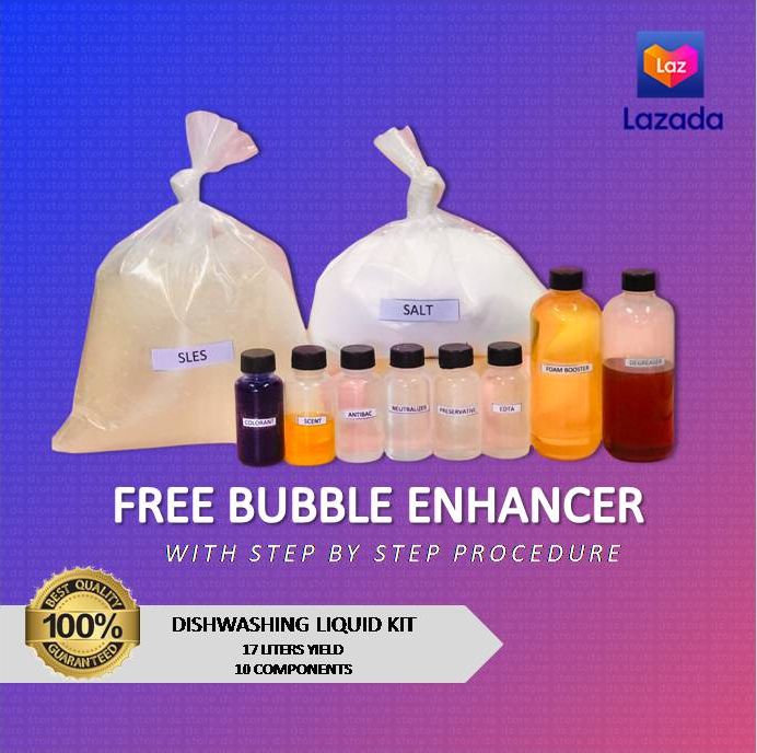 DISHWASHING LIQUID KIT 17 LITERS YIELD with INSTRUCTION Lazada PH