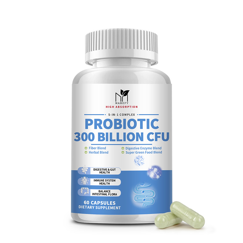 Probiotics Capsules 300 Billion CFU 30 Strains Plus Digestive Enzyme ...