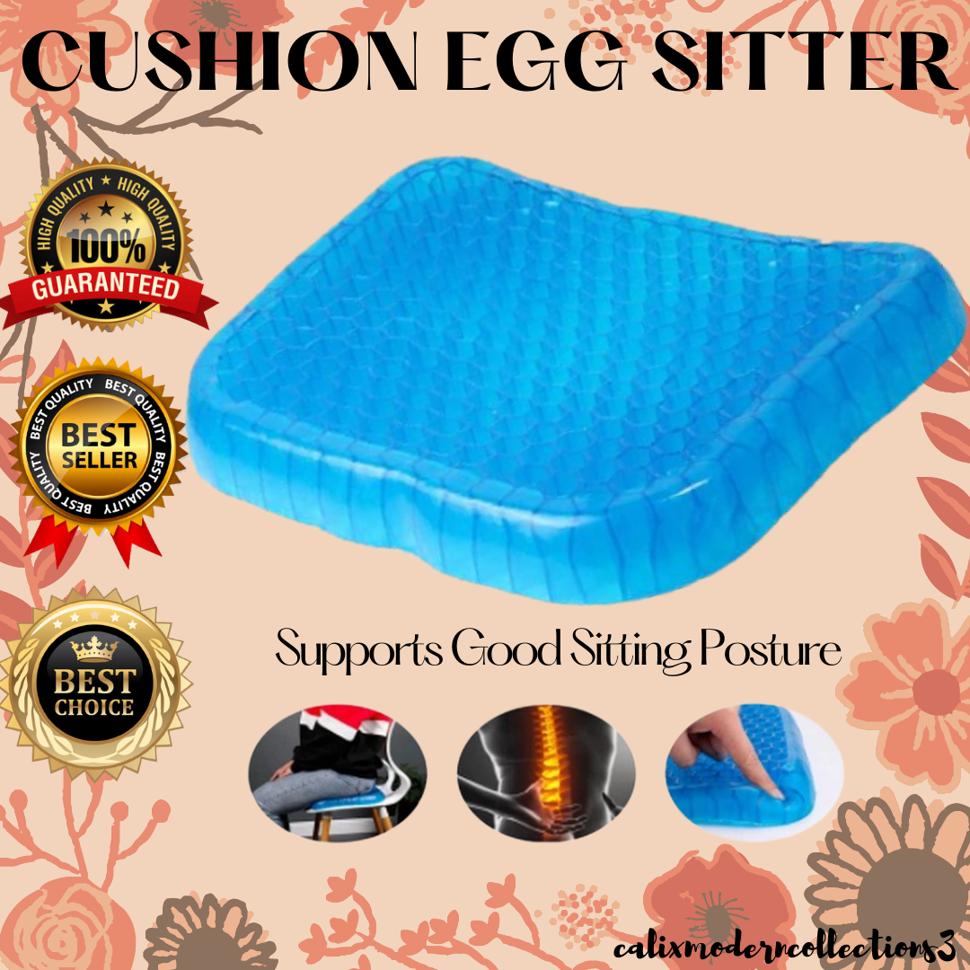 (Net) Silicone Gel Egg Sitter Cushion Seat Flex Pillow Soft Breathable  Honeycomb Cushion Back Support Sit with Non-Slip Cover for