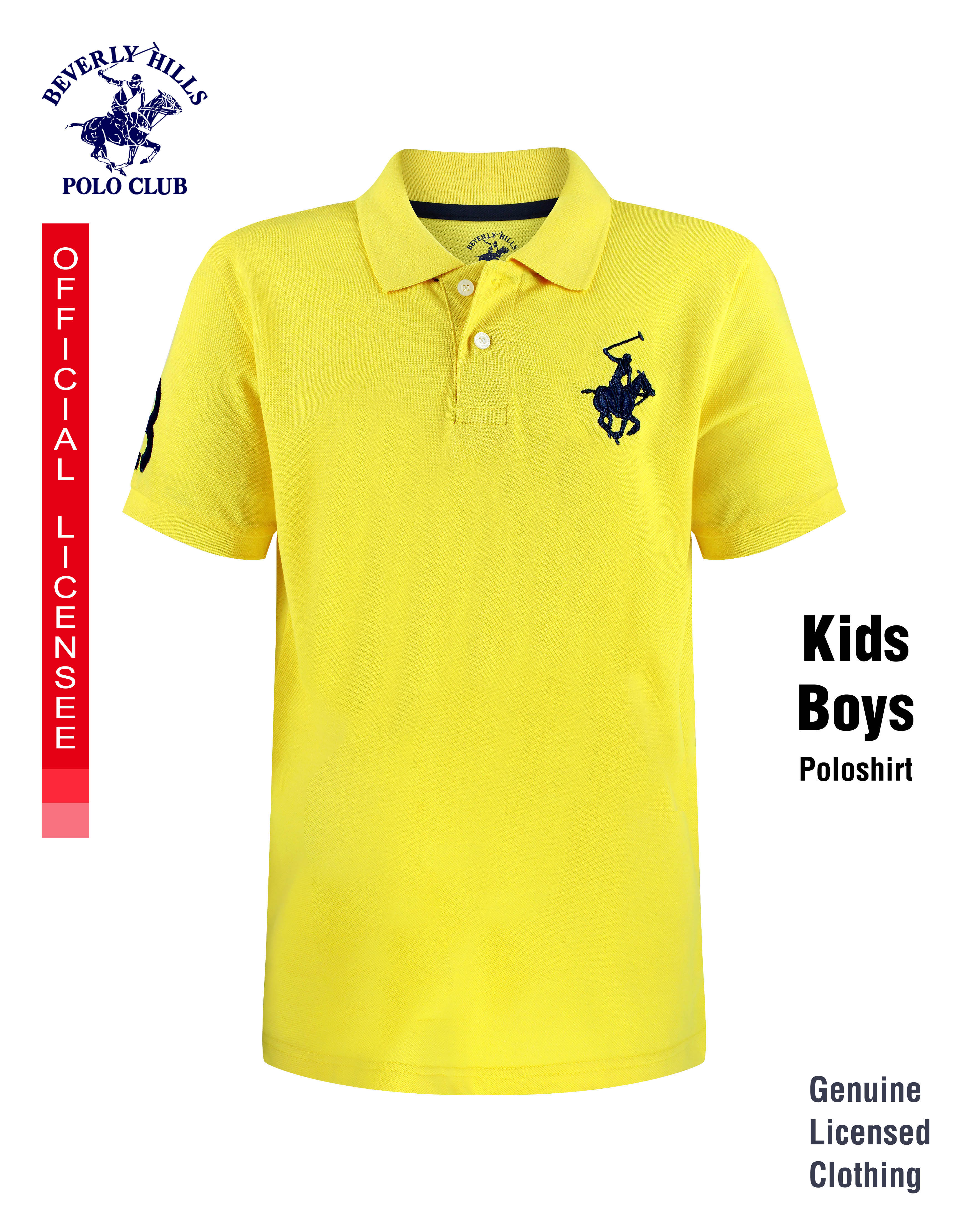 Beverly Hills Polo Club Kids Boy's Polo Shirt in Yellow SHIV1245 | Lazada PH