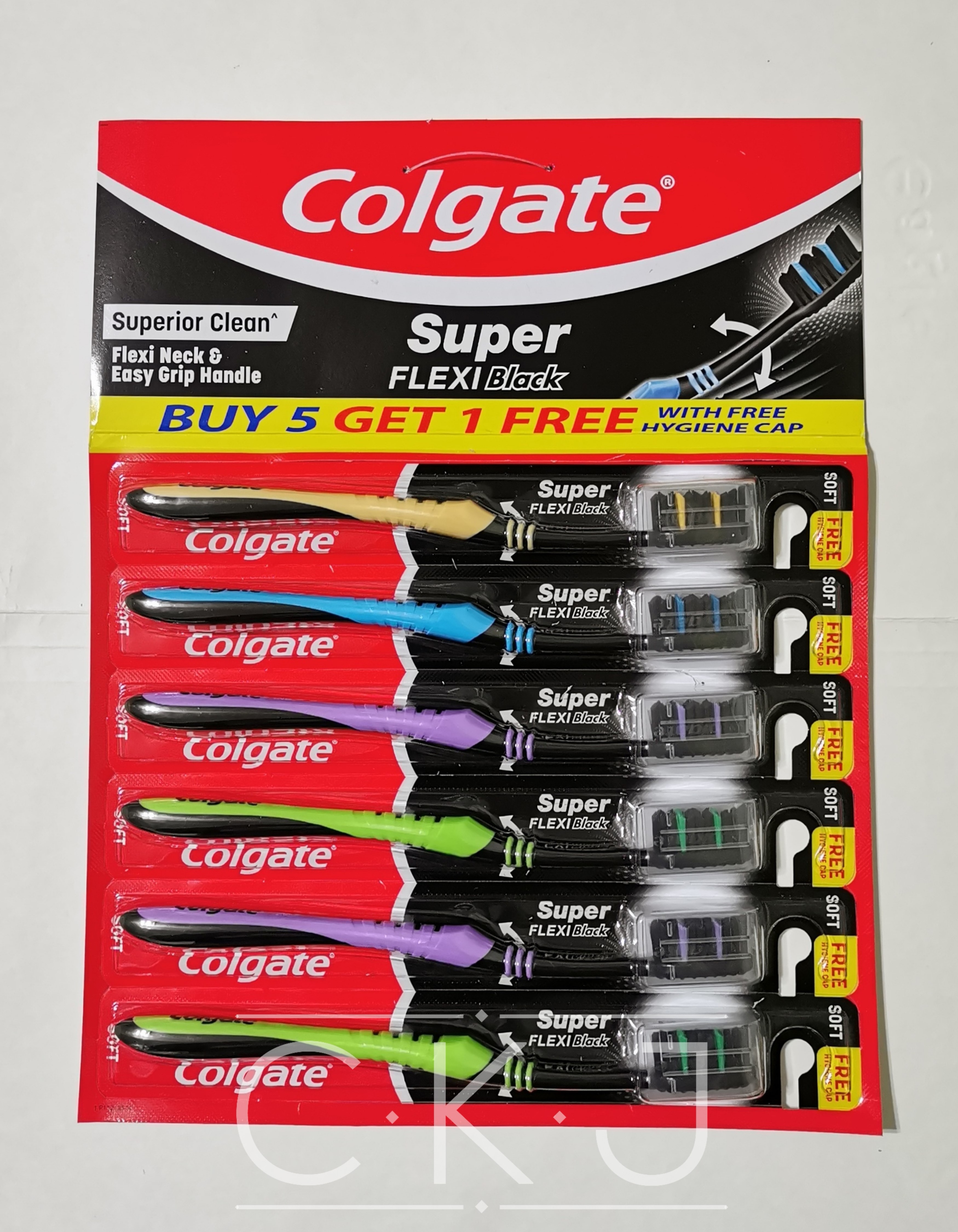 Colgate Super Flexi Black Toothbrush (Soft) BUY 5 GET 1 FREE | Lazada PH