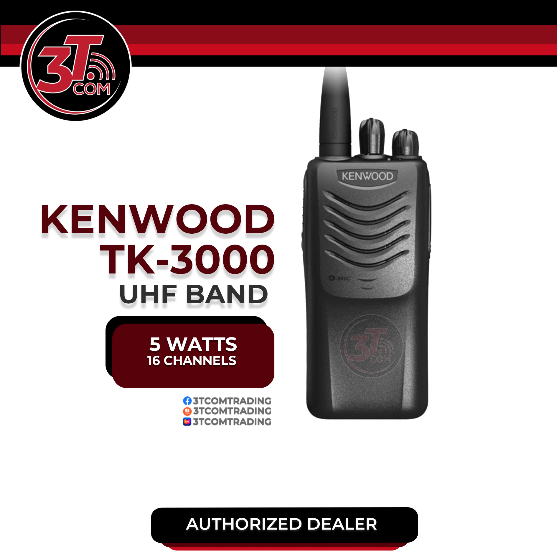 KENWOOD TK3000 UHF PORTABLE RADIO Lazada PH
