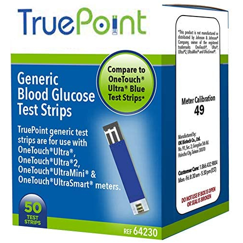 True Point Generic Test Strips 50 Count for Use with One Touch Ultra