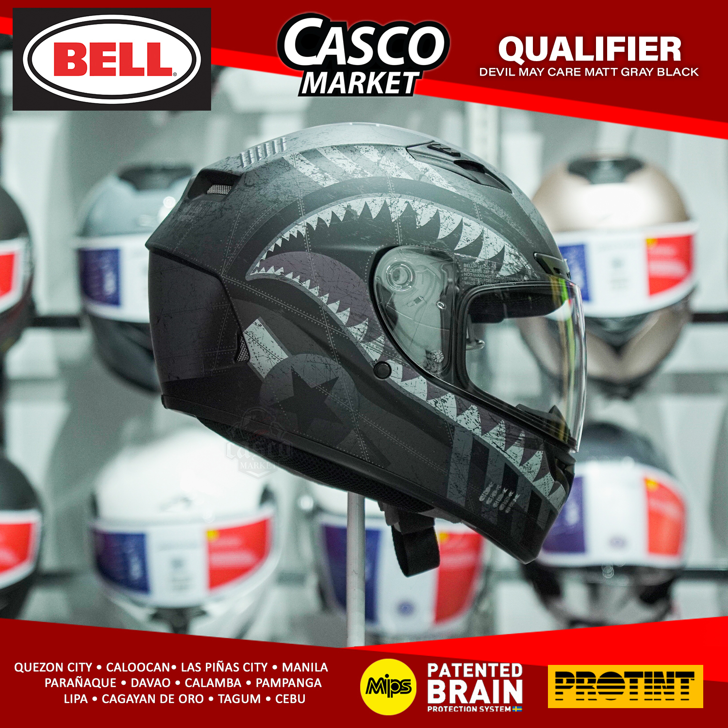 bell helmet devil may care Qualifier DLX MIPS Grey L Automotive plus integrated audio compartments give your electronics a tidy hideout Bell Helmets Qualifier DLX MIPS