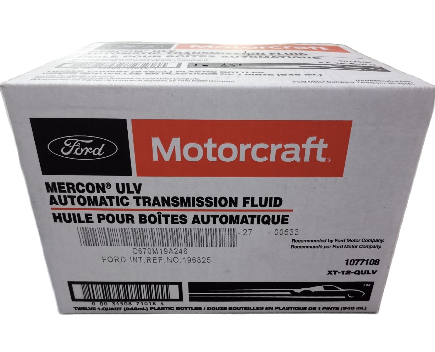 Ford Automatic Transmission Fluid - Motorcraft XT12QULV