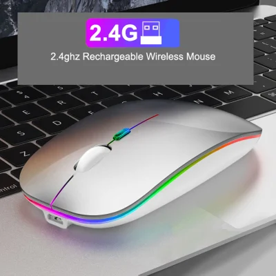 Portable Ergonomic Rechargeable Notebook Optical LED Backlit Wireless Mouse Gaming Mouse Silent Mouse