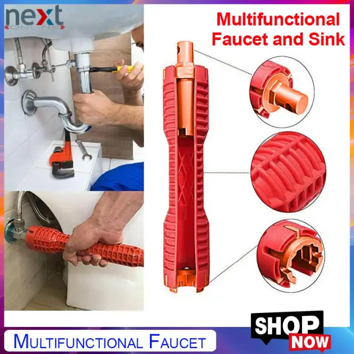 Multifunctional Faucet And Sink Installer Wrench Anti Slip Handle