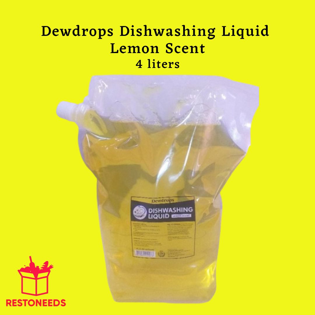 Dewdrops Dishwashing Liquid Lemon Scent 4 liters | Lazada PH