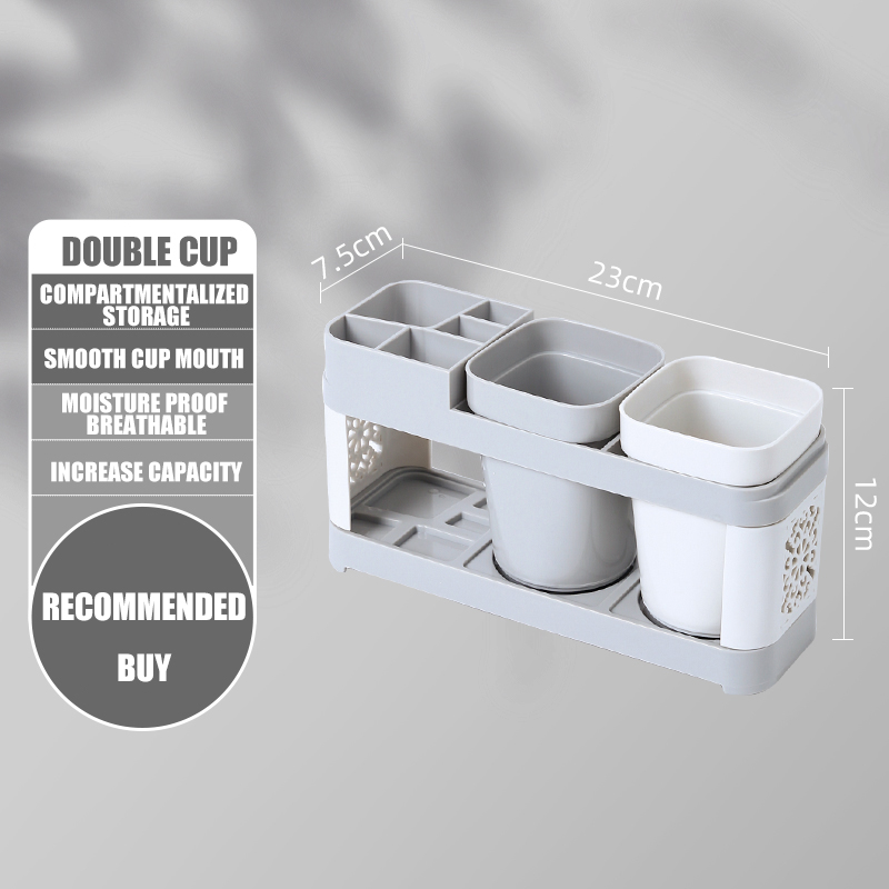 Toothbrush holder Wall mounted washing cup set Toilet perforated ...