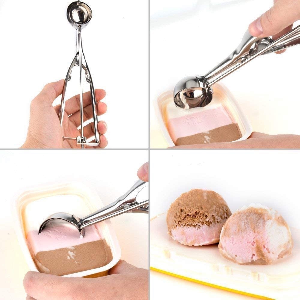 4/5/6cm Ice Cream Scoop Scooper Mash Potato Cookie Dough Stainless Steel Sp  GX