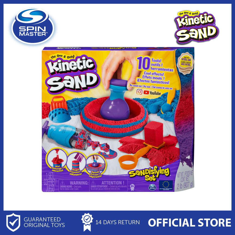 Kinetic Sand, Sandisfying Set with 2lbs of Sand and 10 Tools, Play Sand  Sensory Toys, for Kids Ages 3 and up