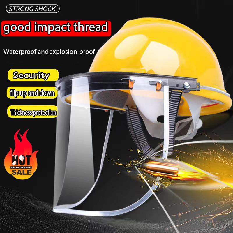 hard hat safety helmet mask full face Cut grass Protective screen Black  wire mesh chainsaw brush cutter forestry Mower face protective Full Face  Mesh Visor