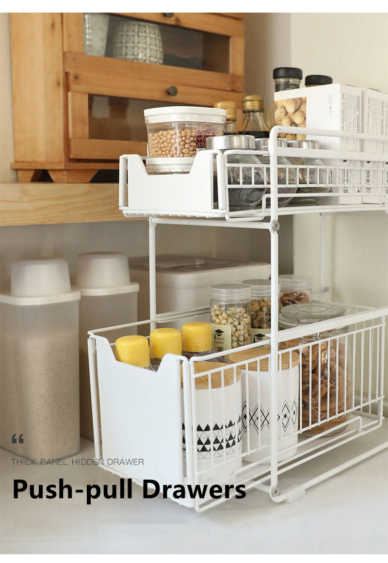 Kitchen Rack Organizer Under Sink Rack 2Tier Kitchen Organizer
