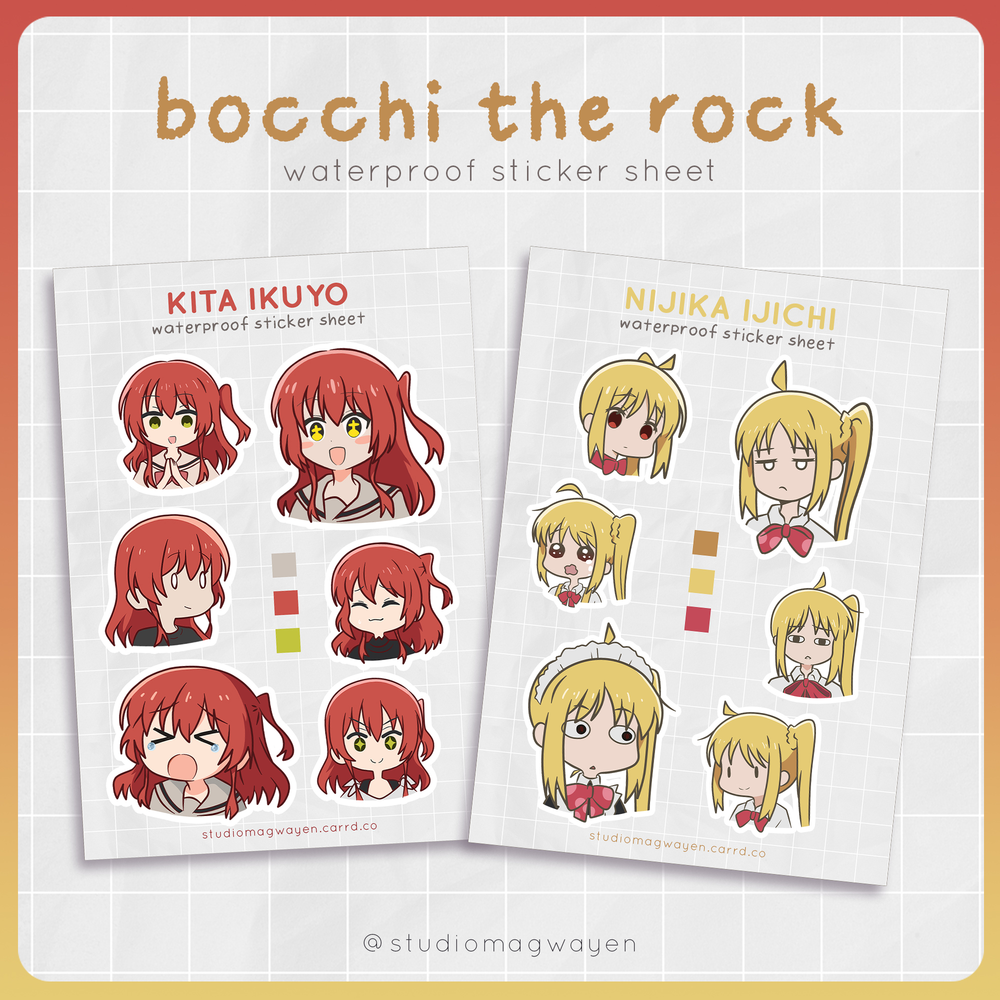  50Pcs Manga BOCCHI The Rock! Stickers for Kids