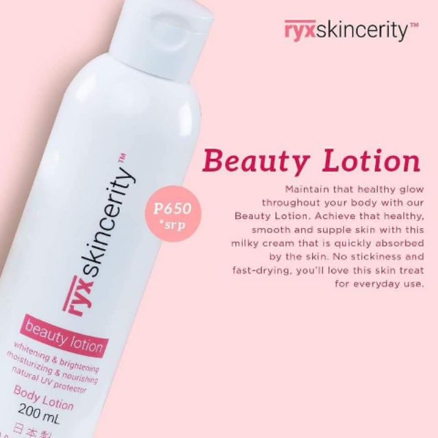 skin beauty lotion