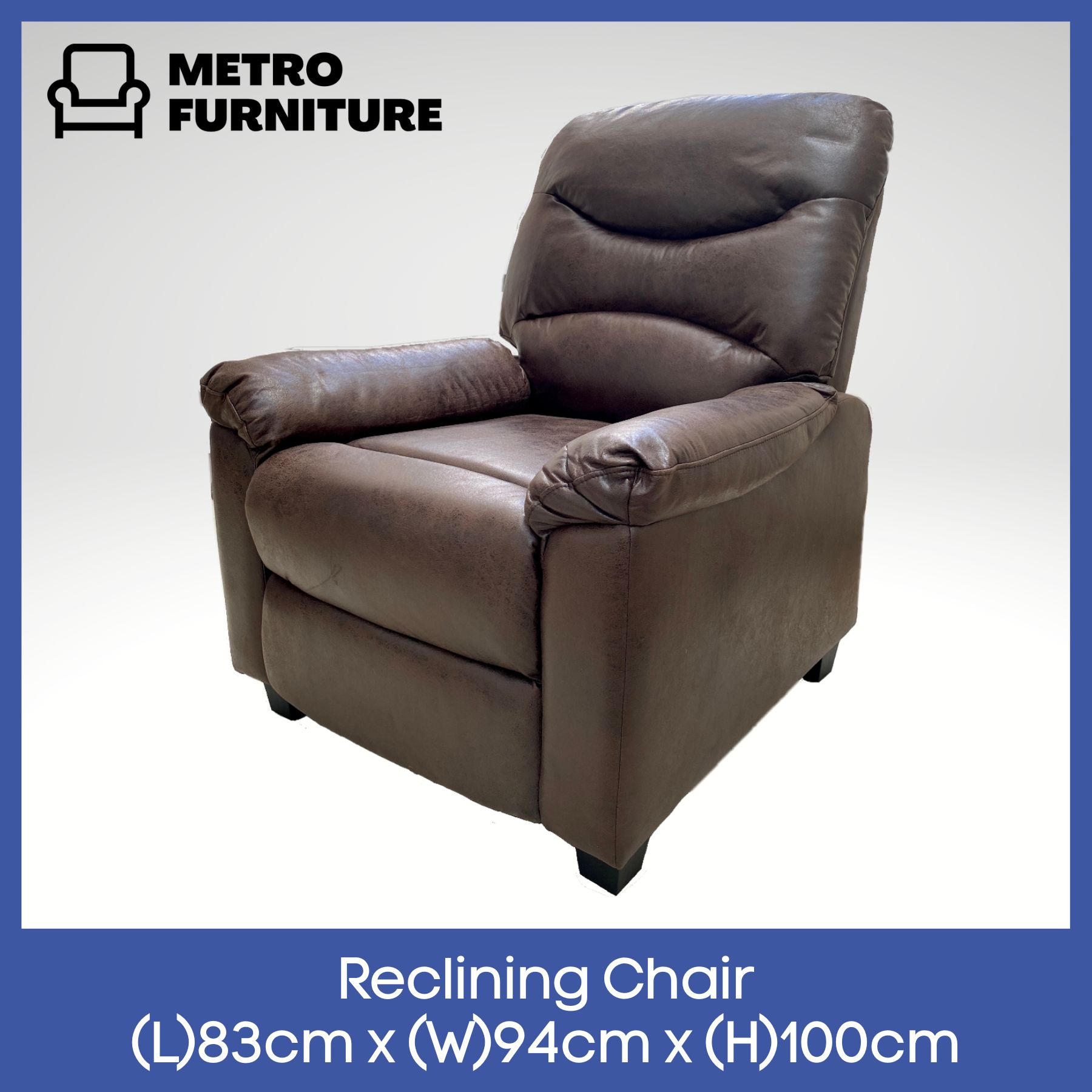 Reclining Chair Sofa Brown MetroFurniture [JITRCX] Lazada PH