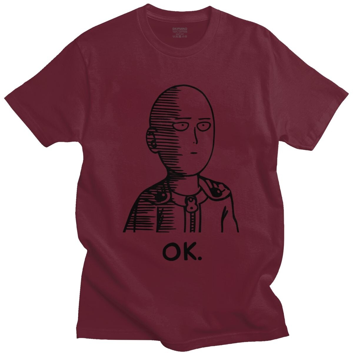 Asian Size Men Print One Punch Man Saitama Oppai Hero Japanese Anime T Shirt O N - Foto 9