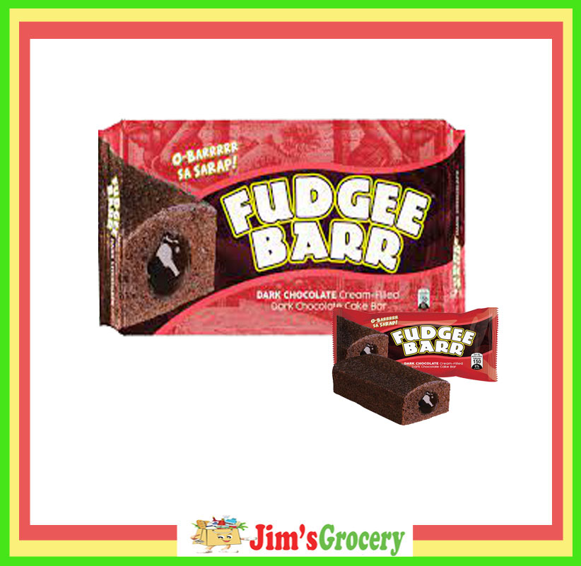 JIMS FUDGEE BARR DARK CHOCOLATE CREAM FILLED CAKE BAR 40G 10's | Lazada PH