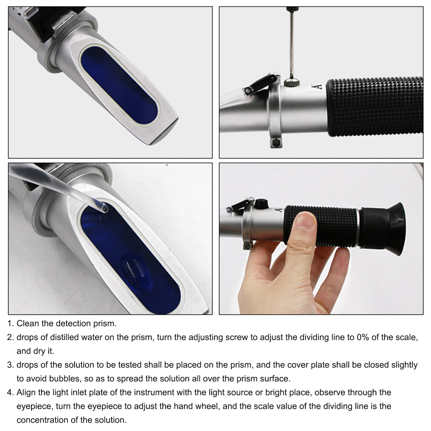 Salinity Refractometer Handheld Seawater Hydrometers Optical Salinity Tester Portable ATC Refractometer, Dual Scale: 0-100 & 1.000-1.070 Specific Gravity, Saltwater Tester
