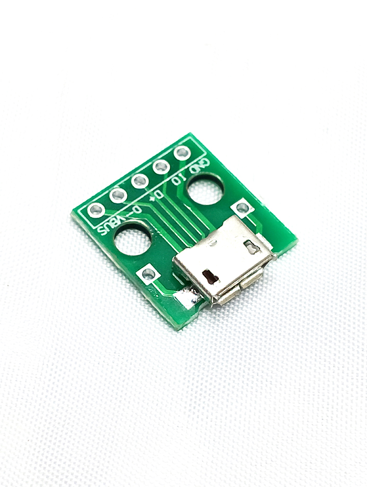 MICRO USB FEMALE to DIP 2.54mm ADAPTER USB-01, 5-PIN CONNECTOR B