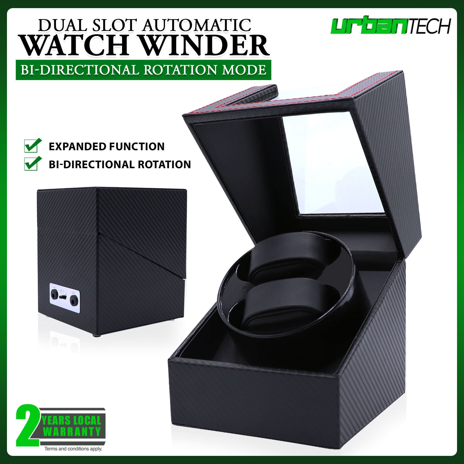 Bidirectional Rotation Automatic Watch Winder SelfWinding Watch Storage Display Watch Winder