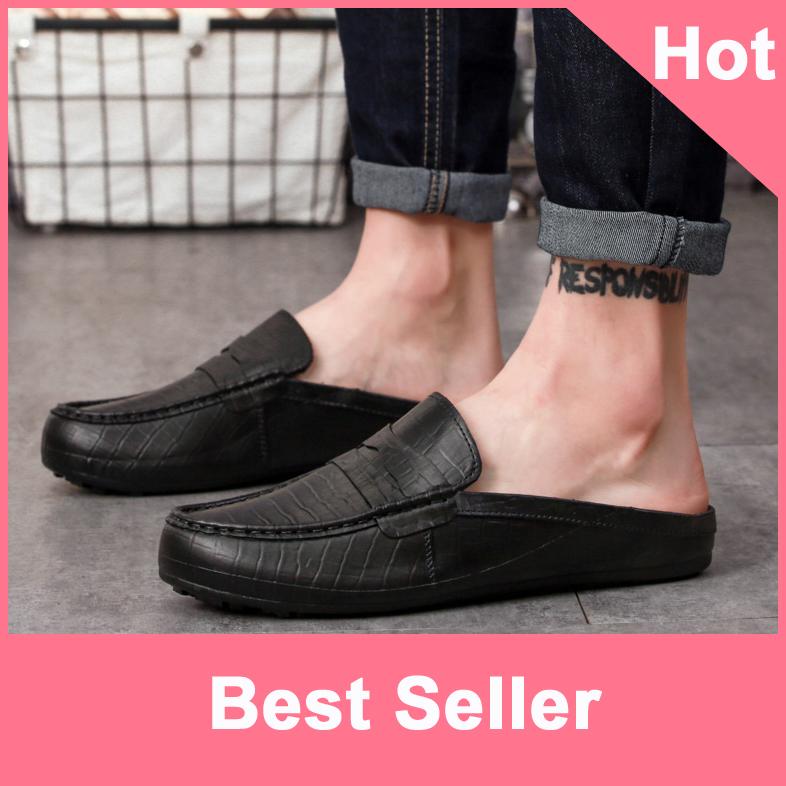 Higher Quality】Korean Half Shoes for men Half Slippers Sandals Loafers for men 2023 New Fashion Casual Shoes for men | Lazada PH