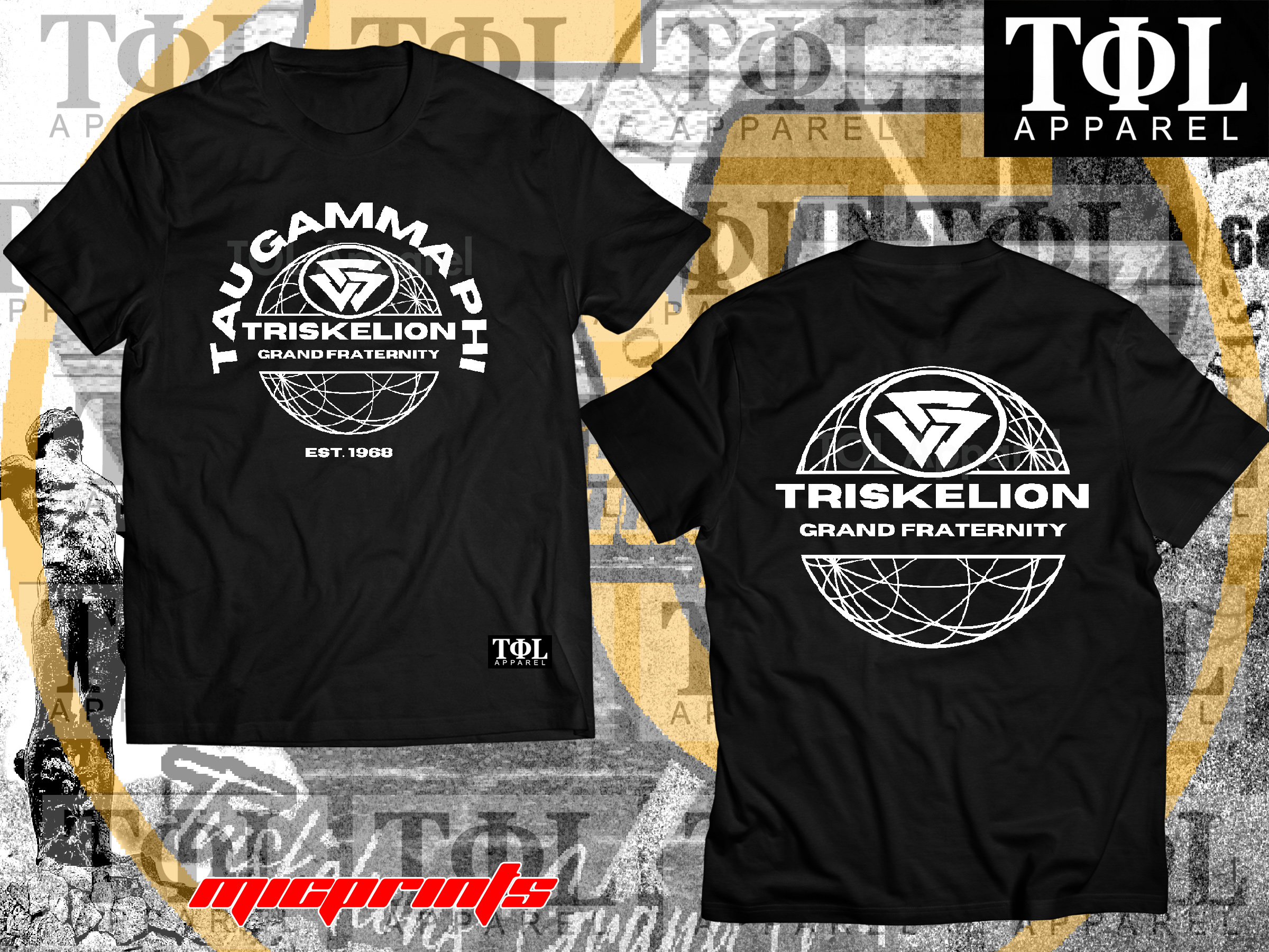 Triskelion Grand Fraternity Logo Greetings To The Tau Gamma Phi