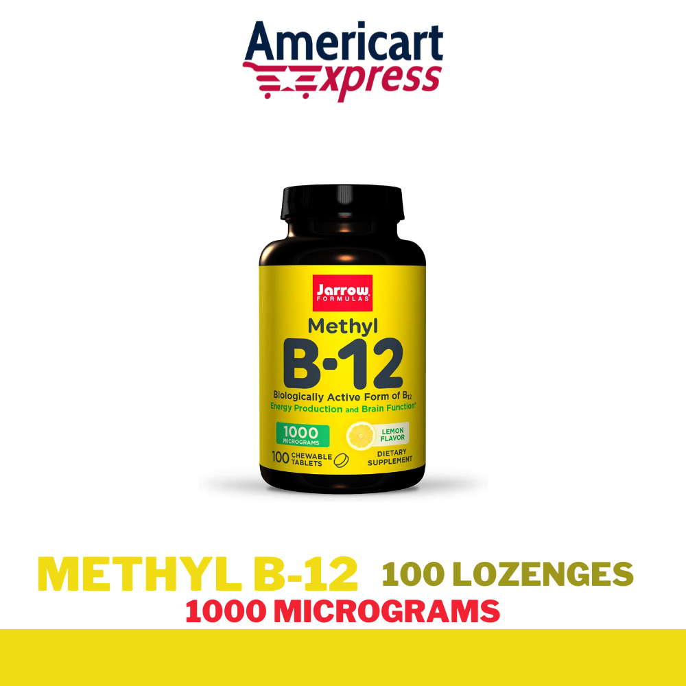 Jarrow Formulas Methyl B12 1000 mcg Lemon Flavor 100 Lozenges Energy