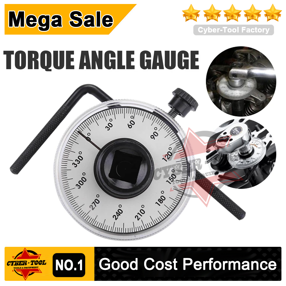 360° 12 Adjustable Drive Torque Angle Gauge Professional Measure Hand